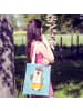Mr. & Mrs. Panda Tote Bag Pinguin Kokosnuss ohne Spruch in Eisblau