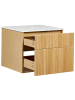 Beliani Badezimmerschrank BEXTI in Braun/Weiß - (W) 60 x (H) 50 x (L) 52 cm