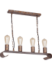 Licht-Erlebnisse Pendelleuchte (B)10 x (L)60 cm in Rostbraun AntikRostbraun Antik
