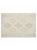Beliani Kurzflor BETTIAH in Beige/Rosa/Blau - (W) 140 x (H) 1.4 x (L) 200 cm