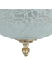 Licht-Erlebnisse Deckenlampe Ø 35 x (H)19 cm in Shabby Weiß Gold Weiß
