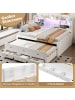 ABRIHOME Daybett in Weiß 140x200 cm mit LED USB und 3 Schubladen ohne Matratze