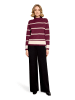 Betty Barclay Feinstrickpullover mit Stehkragen in Patch Dark Red/Beige
