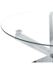 Beliani Esszimmertisch BUTLER in Silber - (W) 110 x (H) 73 x (L) 110 cm