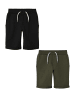 name it Shorts 2er-Set elastischer Bund in Schwarz-Grün