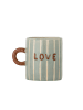 Bloomingville Cherish Becher DAD aus Steingut aus Blau – Handbemalt in blau