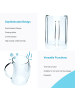 Intirilife Doppelwandiges Thermo Glas 200ml Teeglas Kaffeeglas Isoliert in 6x Transparent