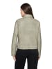 AMBER & JUNE Kunstleder-Jacke mit Kragen in khaki