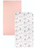 TupTam Baby Kinder Spannbettlaken 2er Pack in rosa/weiß