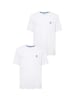 Mavi Jeans 2er-SET T-Shirt mit Rundhalsausschnitt und Logo Stickerei in Weiß-3