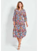 GOLDNER Druckkleid Midikleid mit Allover-Print und  V-Ausschnitt in bunt / gemustert