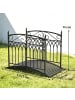 Outsunny Gartenbrücke in Schwarz 135,5L x 74B x 91H cm