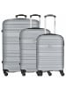 Paradise by CHECK.IN Santiago - 4-Rollen-Trolley Set 3tlg. in silber