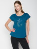 GreenBomb Cool Nature Bird Reed in Rich Blue