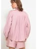 SASSYCLASSY Overisze Viskose Bluse in rosa