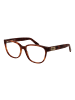 GCDS Unisex Optische Fassungen Trapezförmig Braun