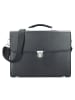 Esquire Oxford Aktentasche Leder 41 cm Laptopfach in schwarz