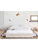 Beliani Doppelbett PRADES in Beige - (W) 189 x (H) 32 x (L) 211 cm