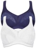 SUSA 2er Pack Entlastungs BH Topsy Plus in Weiss marine