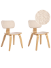 Beliani 2er-Set Esszimmerstuhl LUCINDA in Beige/Braun