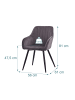 relaxdays 2 x Esszimmerstuhl in Anthrazit - (B)61 x (H)81 x (T)56 cm