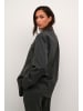 Kaffe Blazer KAvilda Oversize fit in Dark Grey Melange Pinstripe