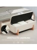 HOMCOM Sitzbank in Cremeweiß 111L x 44B x 44,5H cm