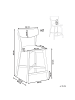 Beliani 2-tlg Barhocker HOLLY in Braun/Grau