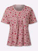 Sieh an! Kurzarm-Shirt in hortensie-rot-bedruckt