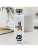 Mr. & Mrs. Panda Thermos Trinkflasche Bär Zuhause mit Spruch in Weiß