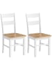 HOMCOM Esszimmerstühle-50,5L x 40B x 88,5H cm-Eiche