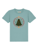 wat? Apparel T-Shirt Weihnachtszeit in Teal Monstera