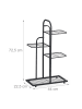 relaxdays Pflanzenständer in Schwarz - (B)44 x (H)72,5 x (T)22,5 cm