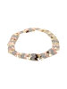 faina Women Link Bracelet With Rhinestones in Gold Multicolor