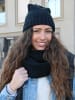 styleBREAKER Strick Loop und Beanie Set in Dunkelgrau