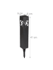 relaxdays 4 x Solarlampe in Schwarz