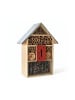 relaxdays Insektenhotel in Natur/ Silber - (B)30 x (H)40 x (T)8 cm