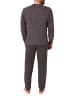 NORMANN Langarm Schlafanzug Pyjama Bündchen - 86198 in anthrazit