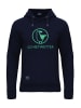 SCHIETWETTER Kapuzenpullover "Schietwetter" in navy-neongreen
