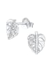 Alexander York Ohrstecker MONSTERA-BLATT in 925 Sterling Silber, 2-tlg.