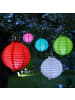 MARELIDA LED Solar Lampion in pink - D: 20cm