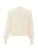 NAEMI Damen Strickjacke in Wollweiss