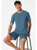 Schiesser Pyjama kurz für Herren in dunkel-blau