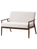 Beliani 2-Sitzer Sofa ESRUM in Grau/Braun - (W) 111 x (H) 79 x (L) 72 cm