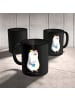 Mr. & Mrs. Panda Kaffeetasse Beamtin Stempelwaffe mit Spruch in Schwarz
