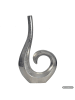 FineBuy Vase in Silber / Aluminium / 26x8x47