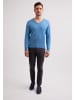 CASH-MERE.CH V-Ausschnitt Pullover in Capri Blau