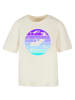 F4NT4STIC Everyday Tee Retro Alien Weltraum Sonnenuntergang in Whitesand