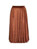 GOLDNER Plisseerock aus schimmerndem Samt in kupferfarben
