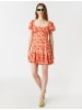 KOTON Kleid in Orange Gemustert